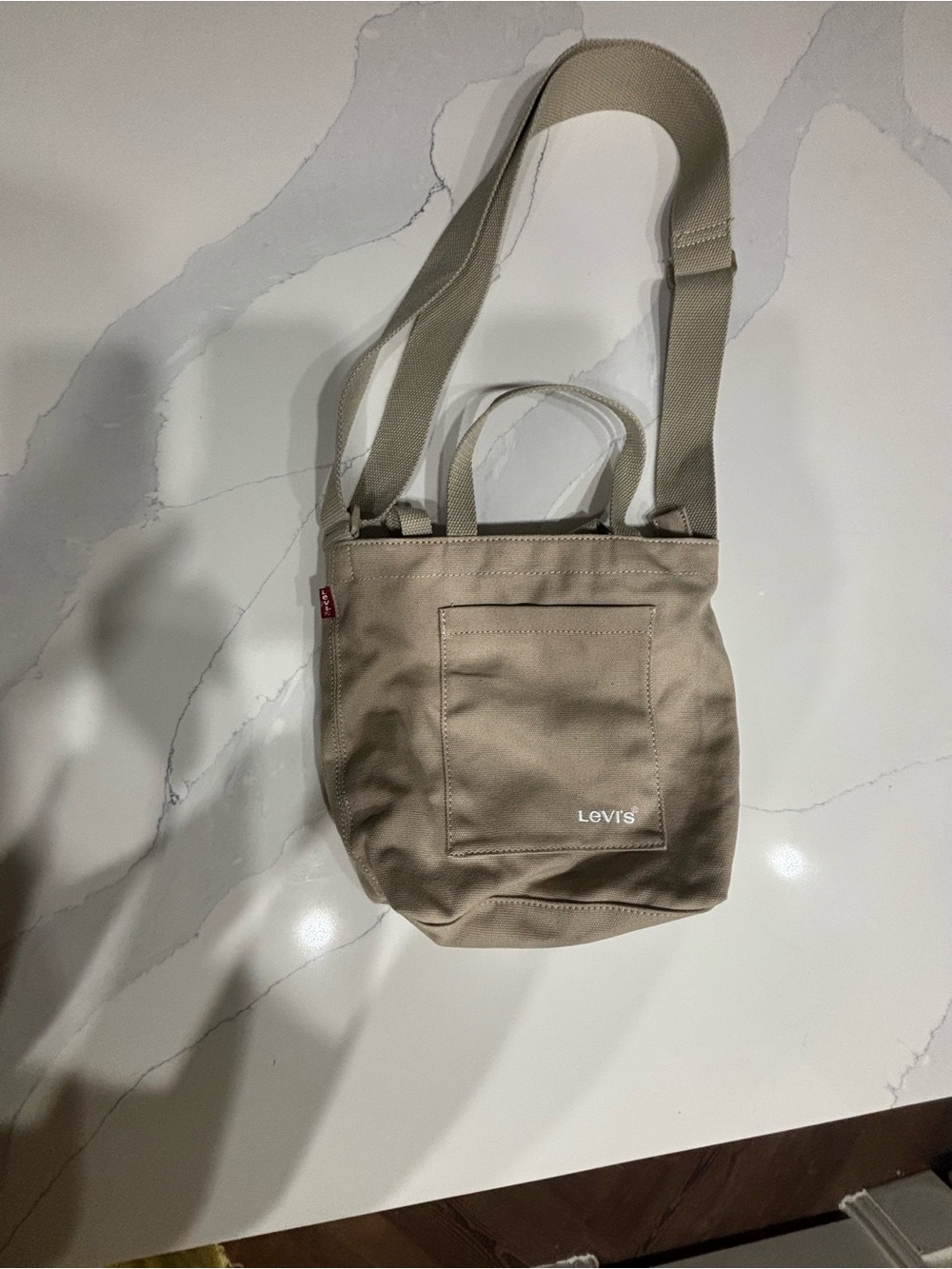 Levi's Taupe Canvas Mini Icon Tote